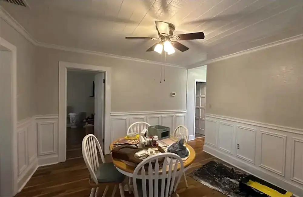 Before painting — beige dining room