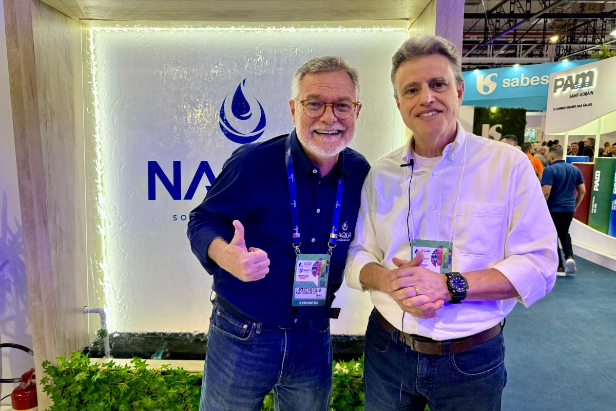 Equipamentos para tratamento de água e esgoto da Naqua na Fenasan 2024