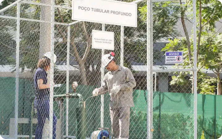 Sistema de captação água e poços profundos