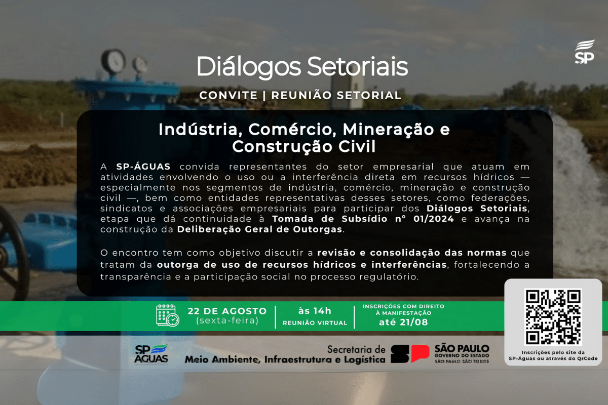 SP-ÁGUAS - CONVITE - Diálogos Setoriais