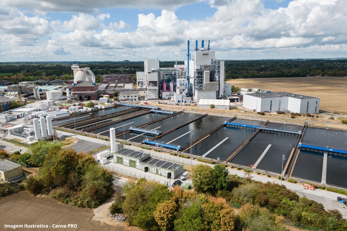 Mananciais com água tratada de esgoto