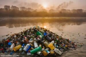 Estudo revela que a luz solar transforma microplásticos em nuvens químicas invisíveis que poluem rios e oceanos